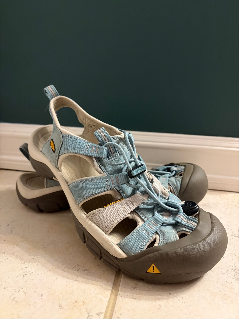 Keen Light Blue and Gray Women's Closed-Toe Sport Sandals